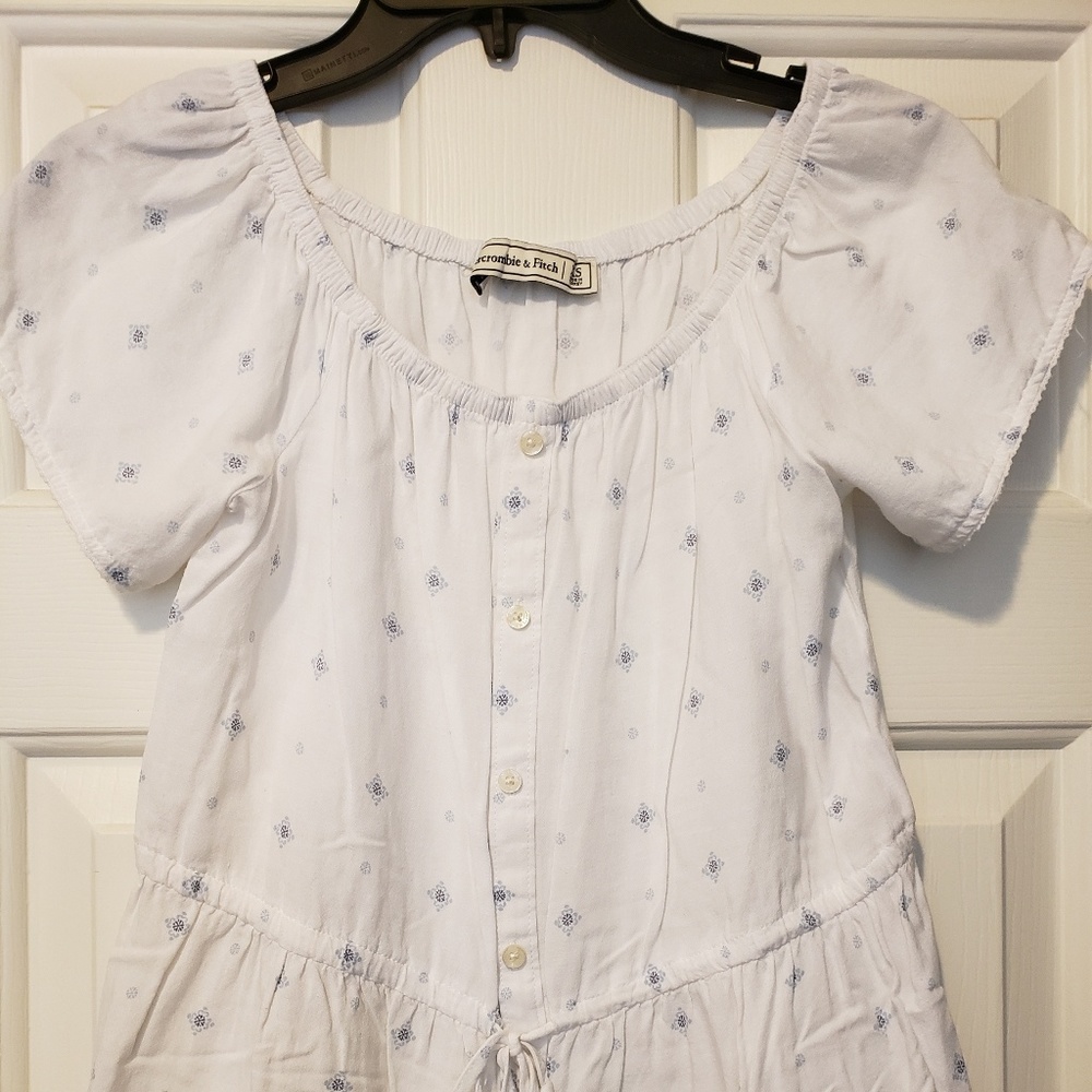 Abercrombie & Fitch Womens white tie top XS